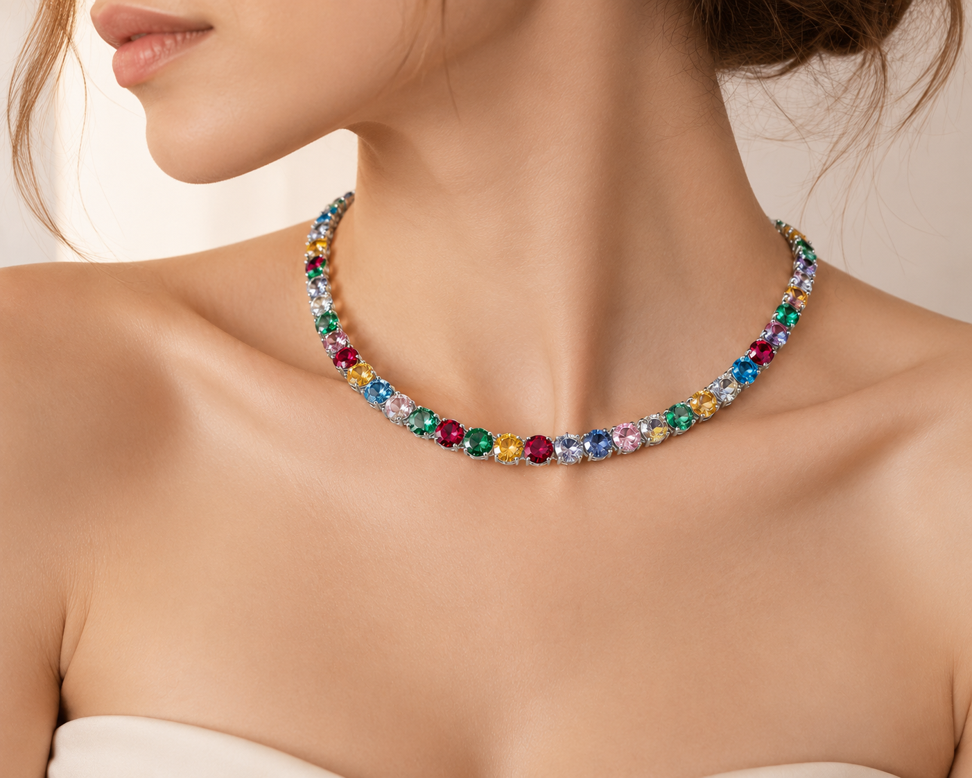 SERPENTİ RAINBOW ZİRKON KOLYE